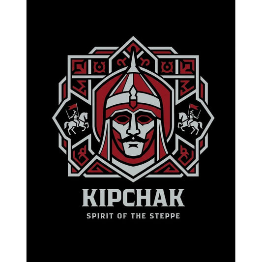 Kıpçak Savaşçı Miğferli Kırmızı Motifli Baskılı Büyük Sırt Patch Yama