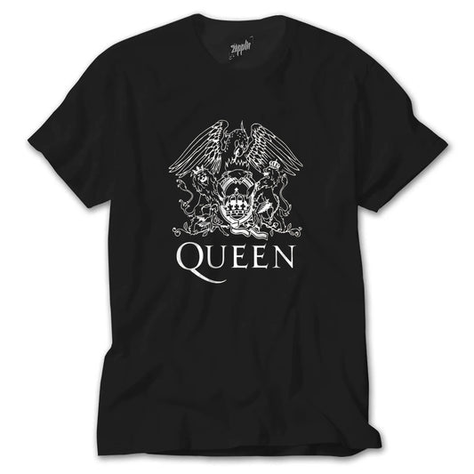 Queen - Freddie Mercury Queen Playing Card Illustration Limited Edition Art Print Siyah Tişört