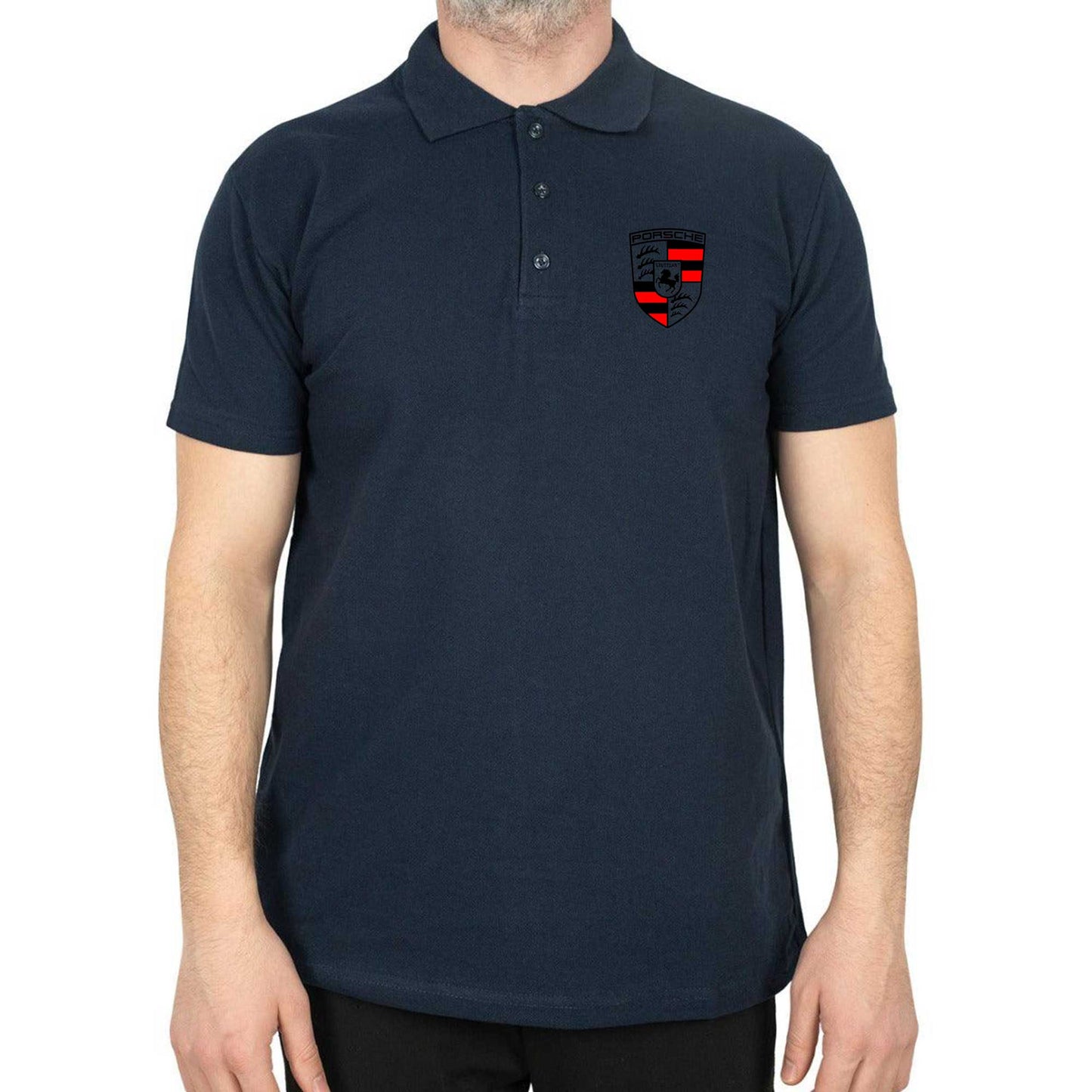 Porsche Polo Yaka Renkli Tişört