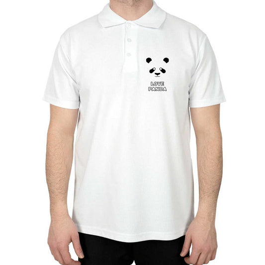 Love Panda Polo Yaka Renkli Tişört