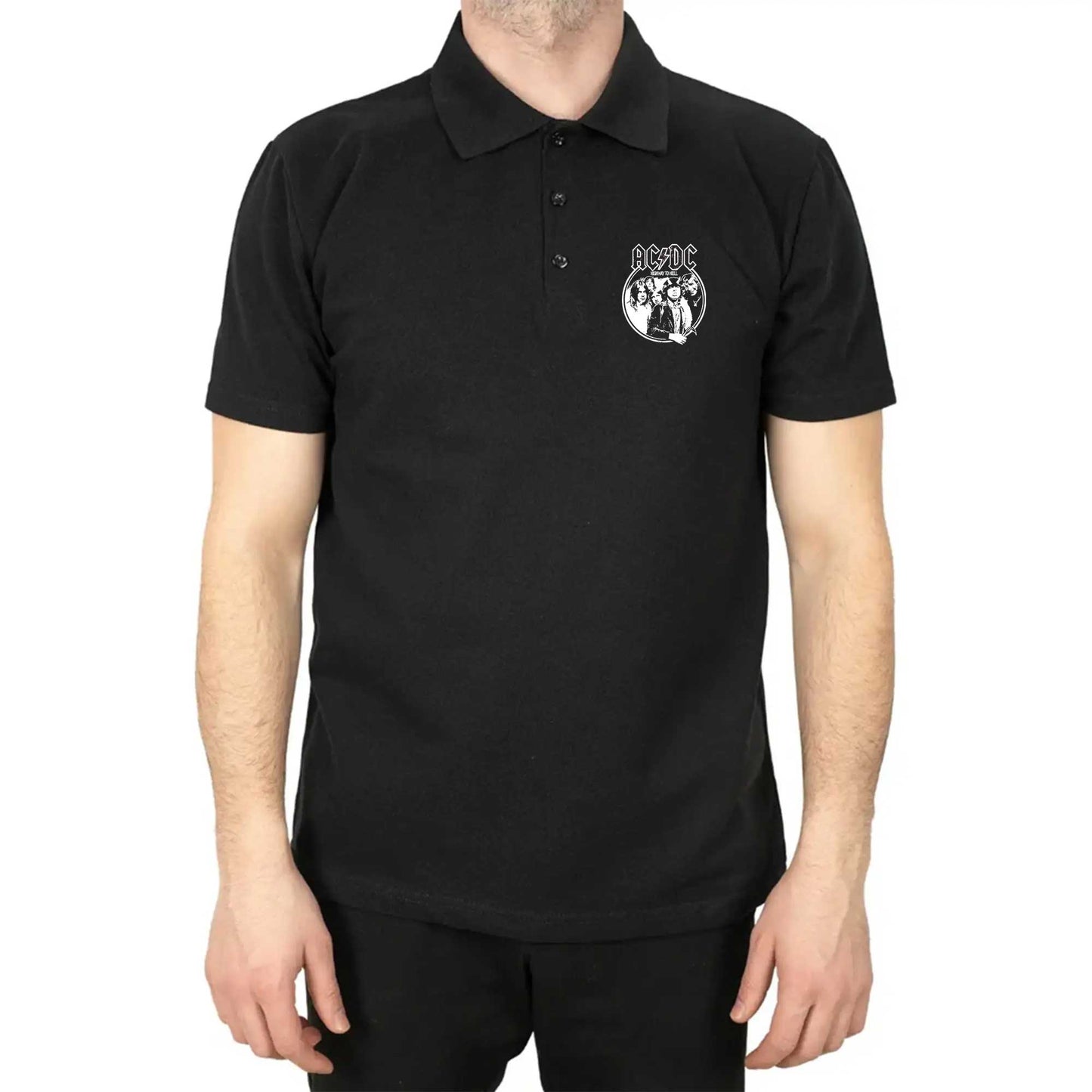 AC DC Highway to Hell Polo Yaka Renkli Tişört