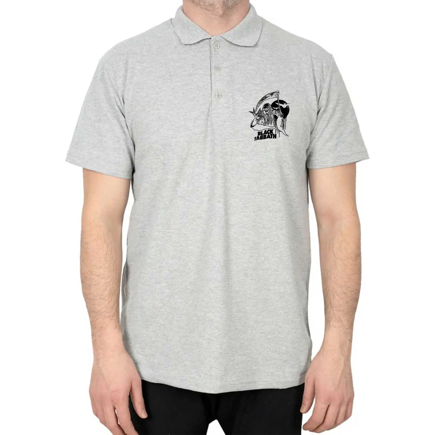 Black Sabbath in Dark Polo Yaka Renkli Tişört