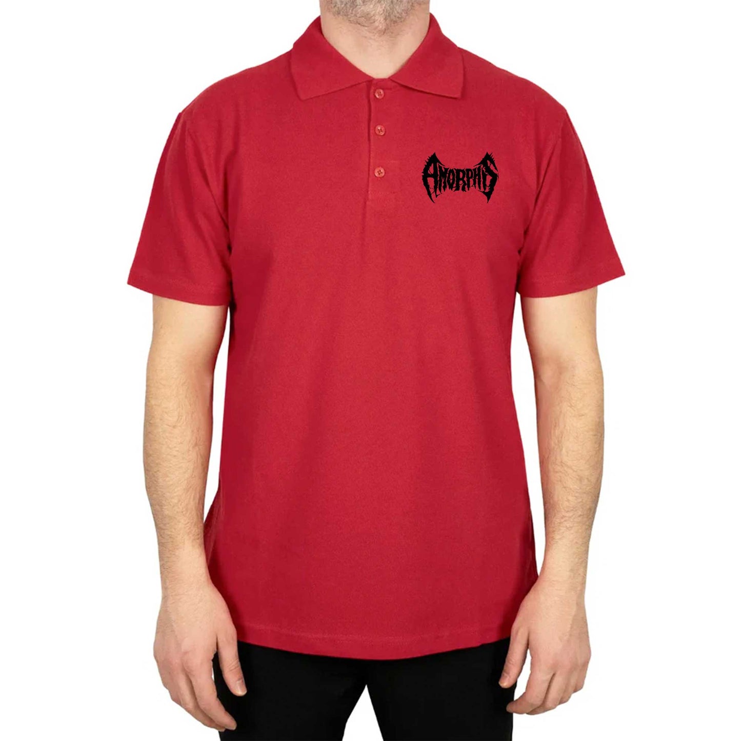 Amorphis Polo Yaka Renkli Tişört