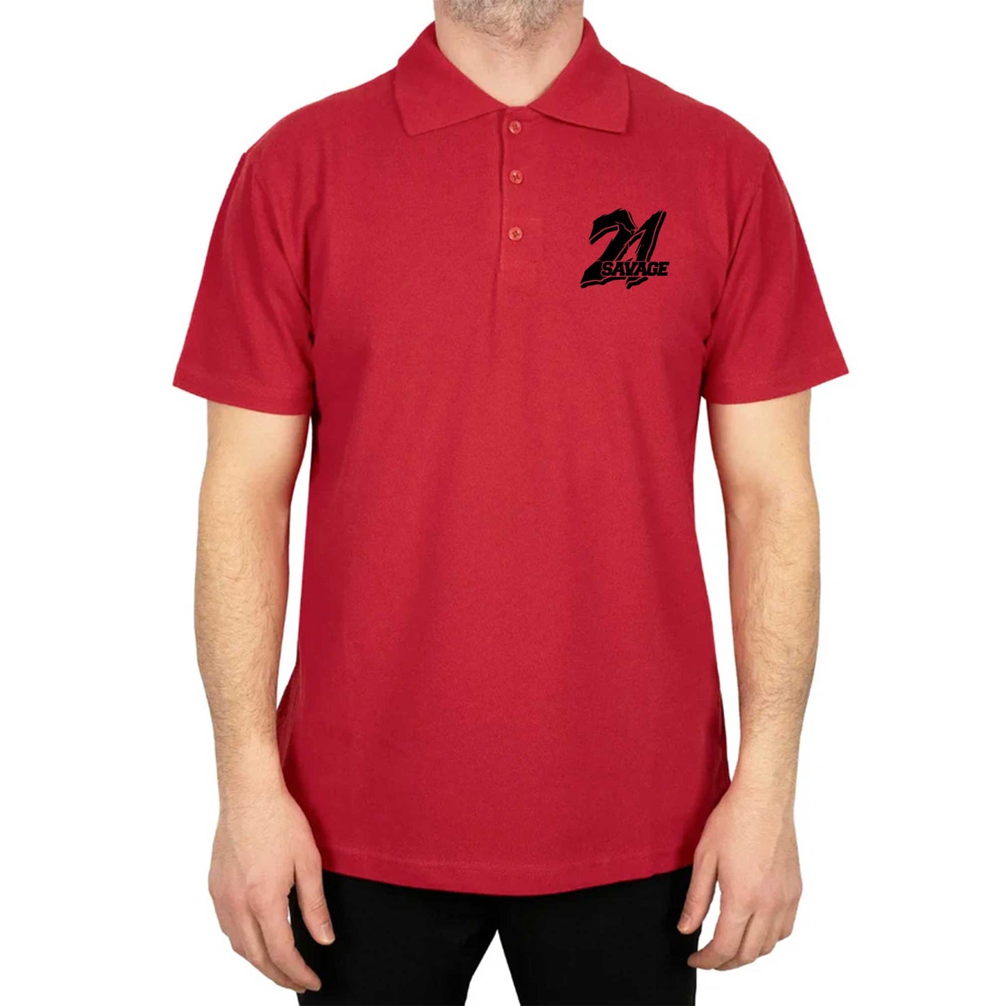 21 Savage Polo Yaka Renkli Tişört