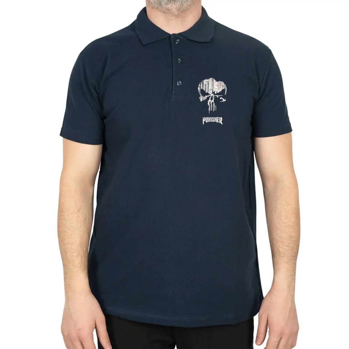 Punisher Confident Polo Yaka Renkli Tişört