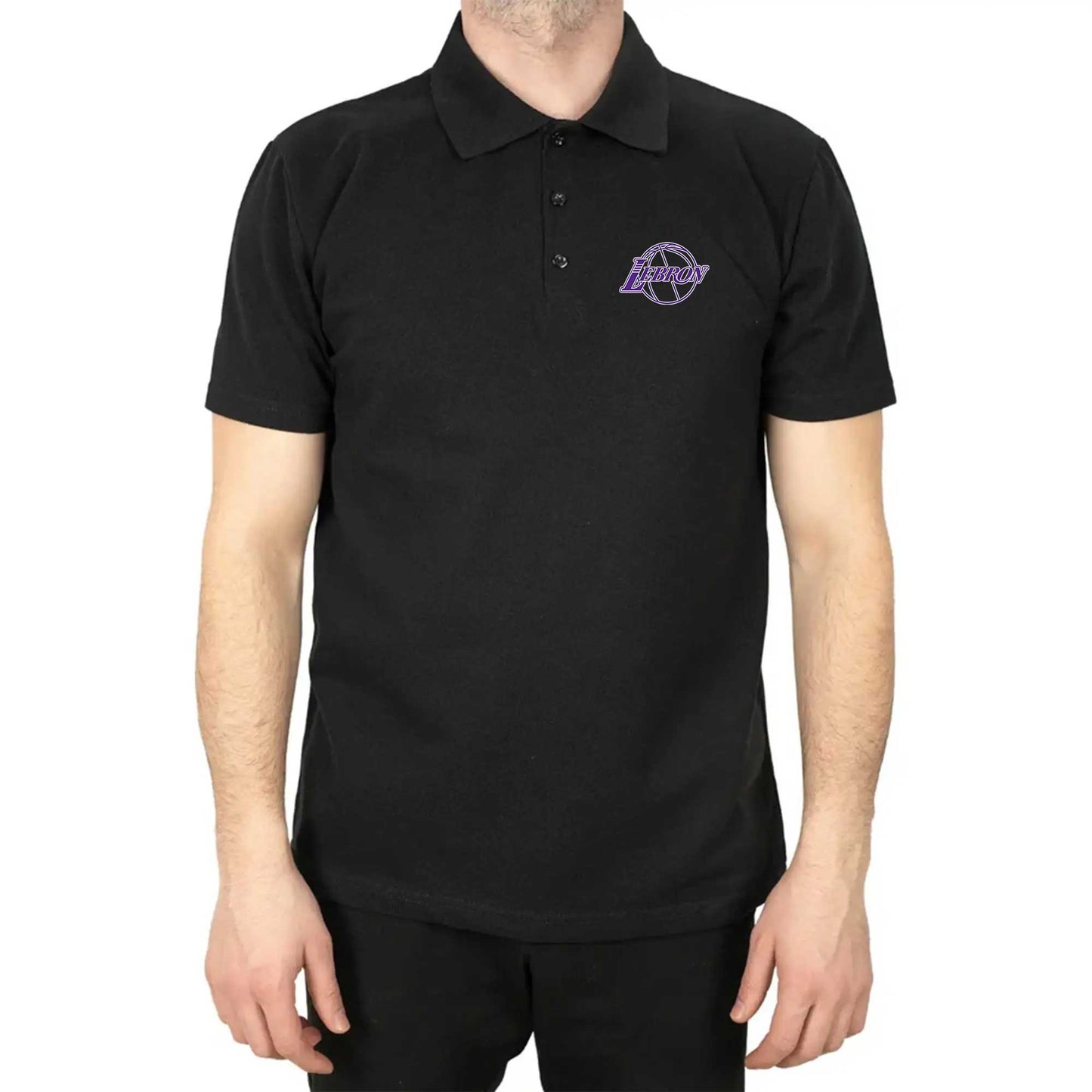 Lebron James Lakers Logo Polo Yaka Renkli Tişört