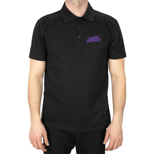 Black Sabbath Purple Logo Polo Yaka Renkli Tişört