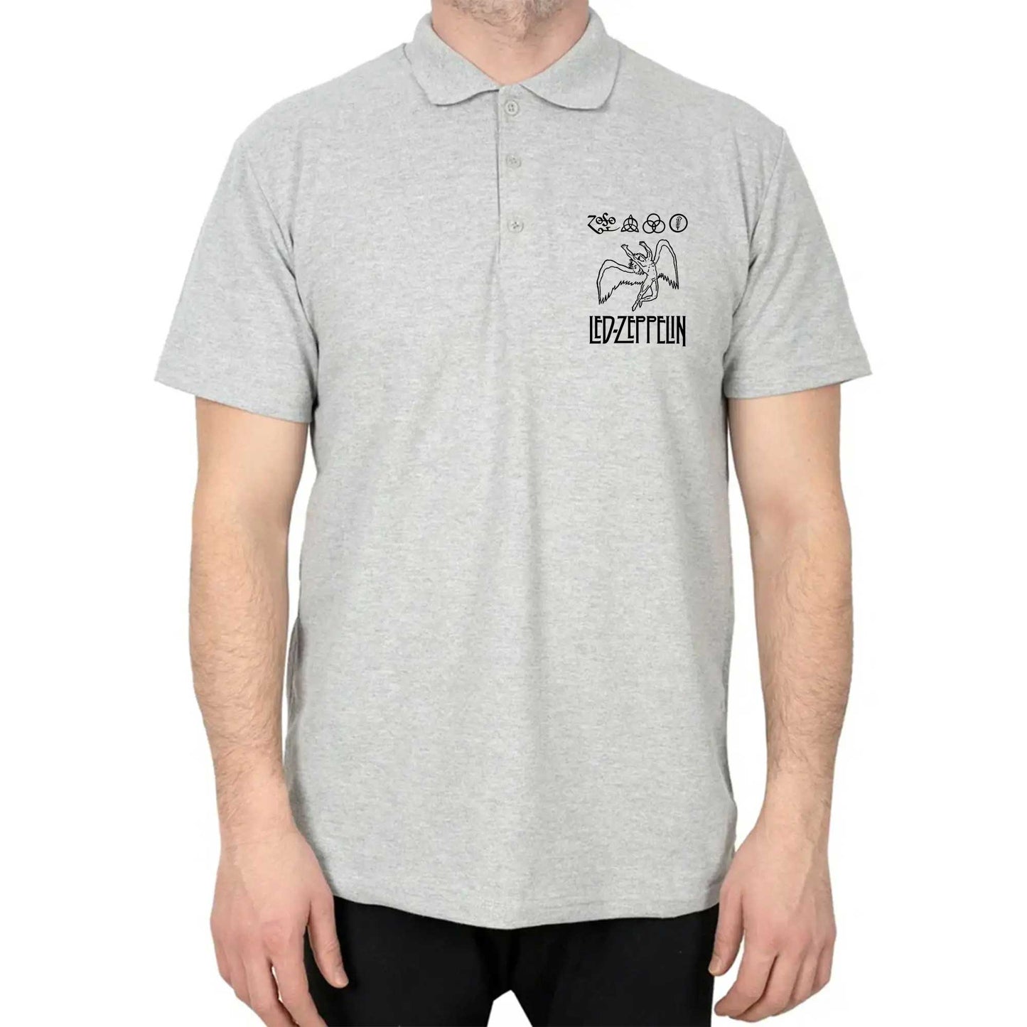 Led Zeppelin Zoso Polo Yaka Renkli Tişört