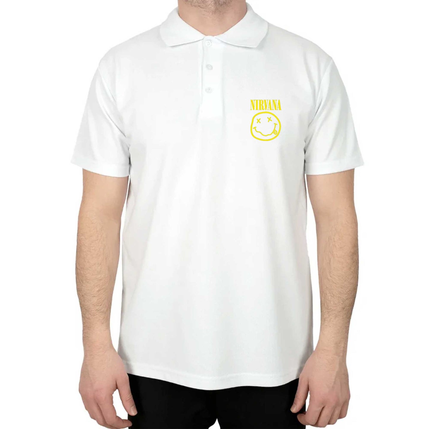 Nirvana Logo Polo Yaka Renkli Tişört