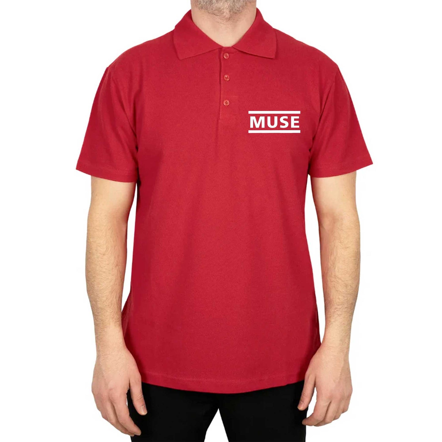 Muse Logo Polo Yaka Renkli Tişört