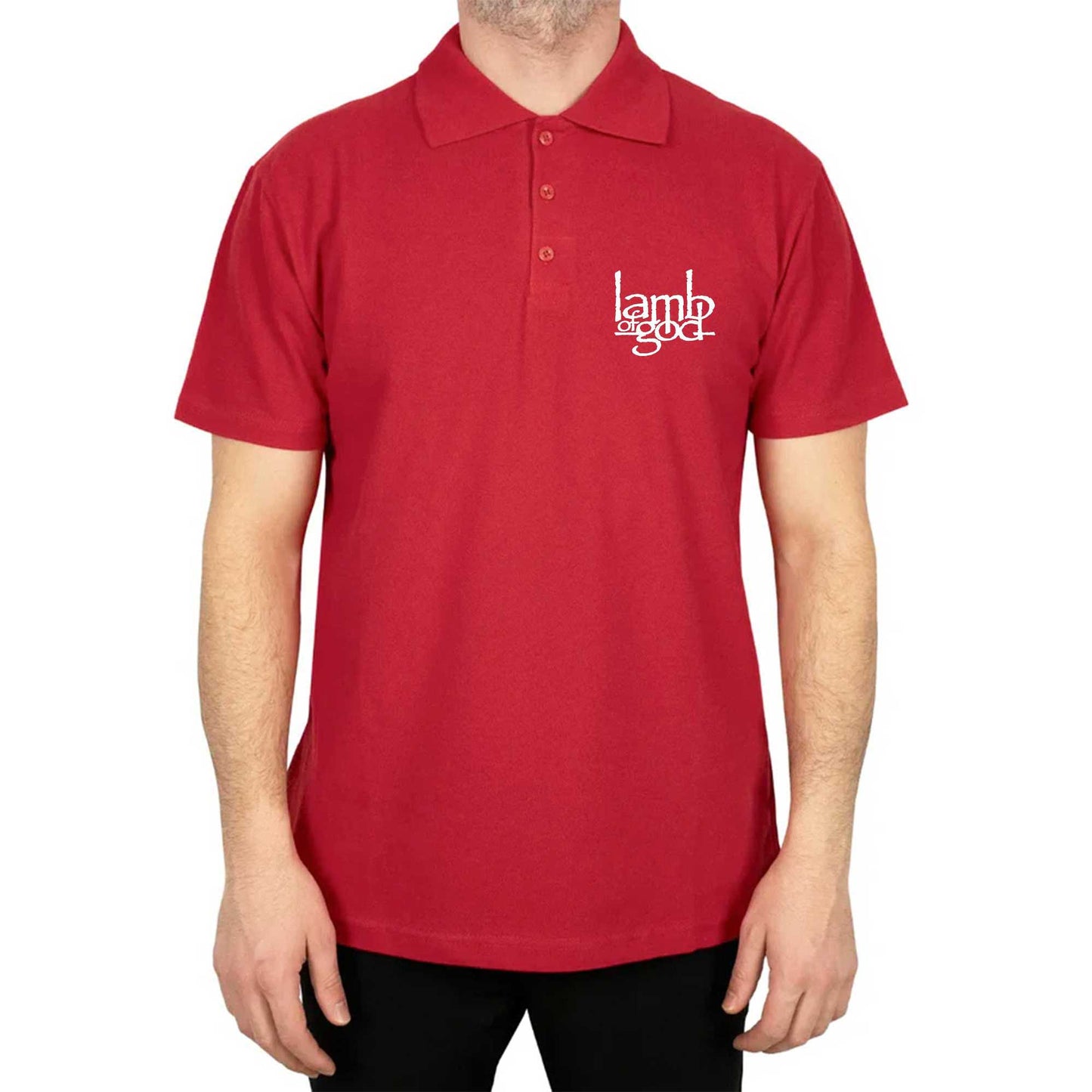 Lamb Of God Logo Polo Yaka Renkli Tişört