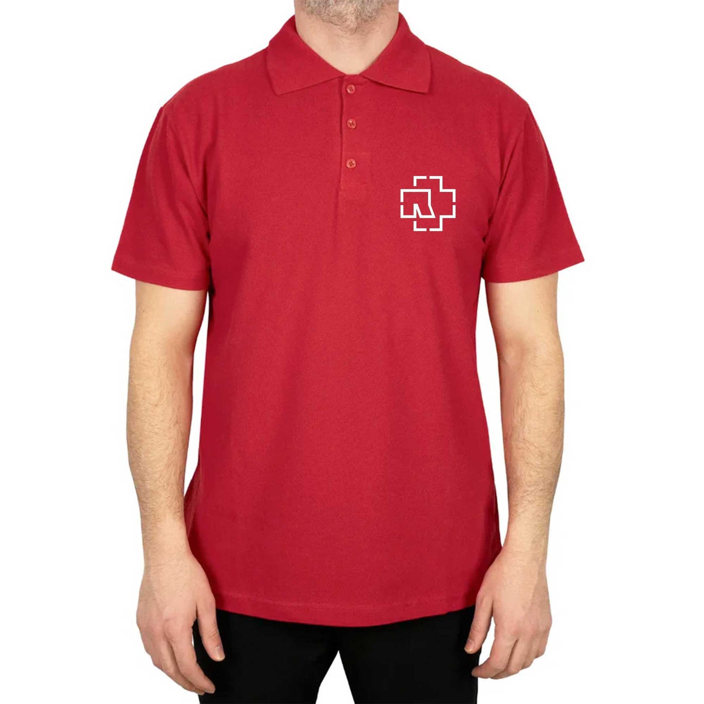 Rammstein Logo Polo Yaka Renkli Tişört