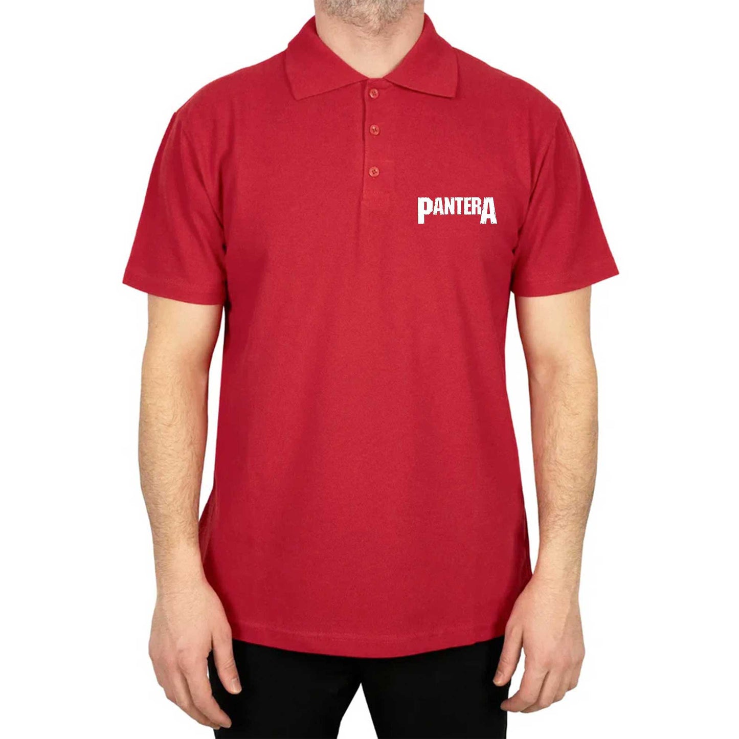 Pantera Logo Polo Yaka Renkli Tişört