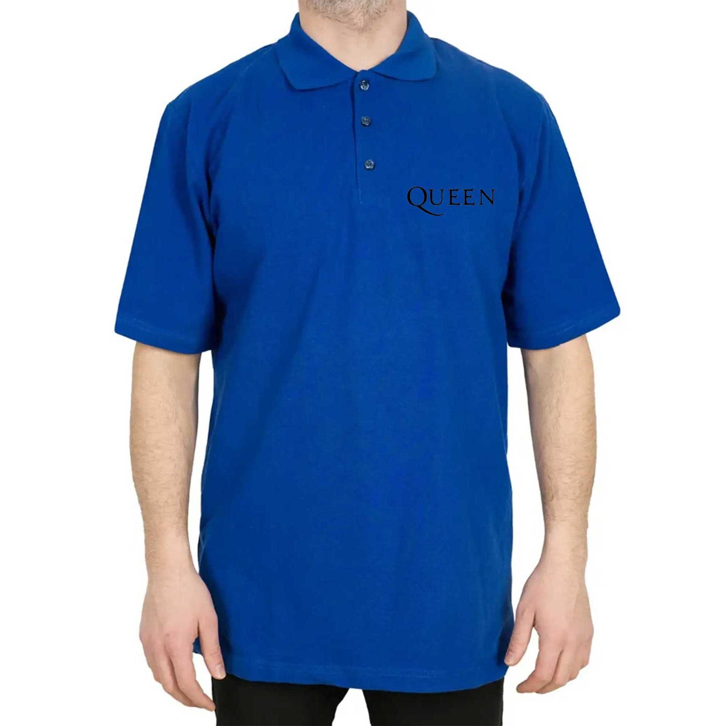 Queen Logo Polo Yaka Renkli Tişört