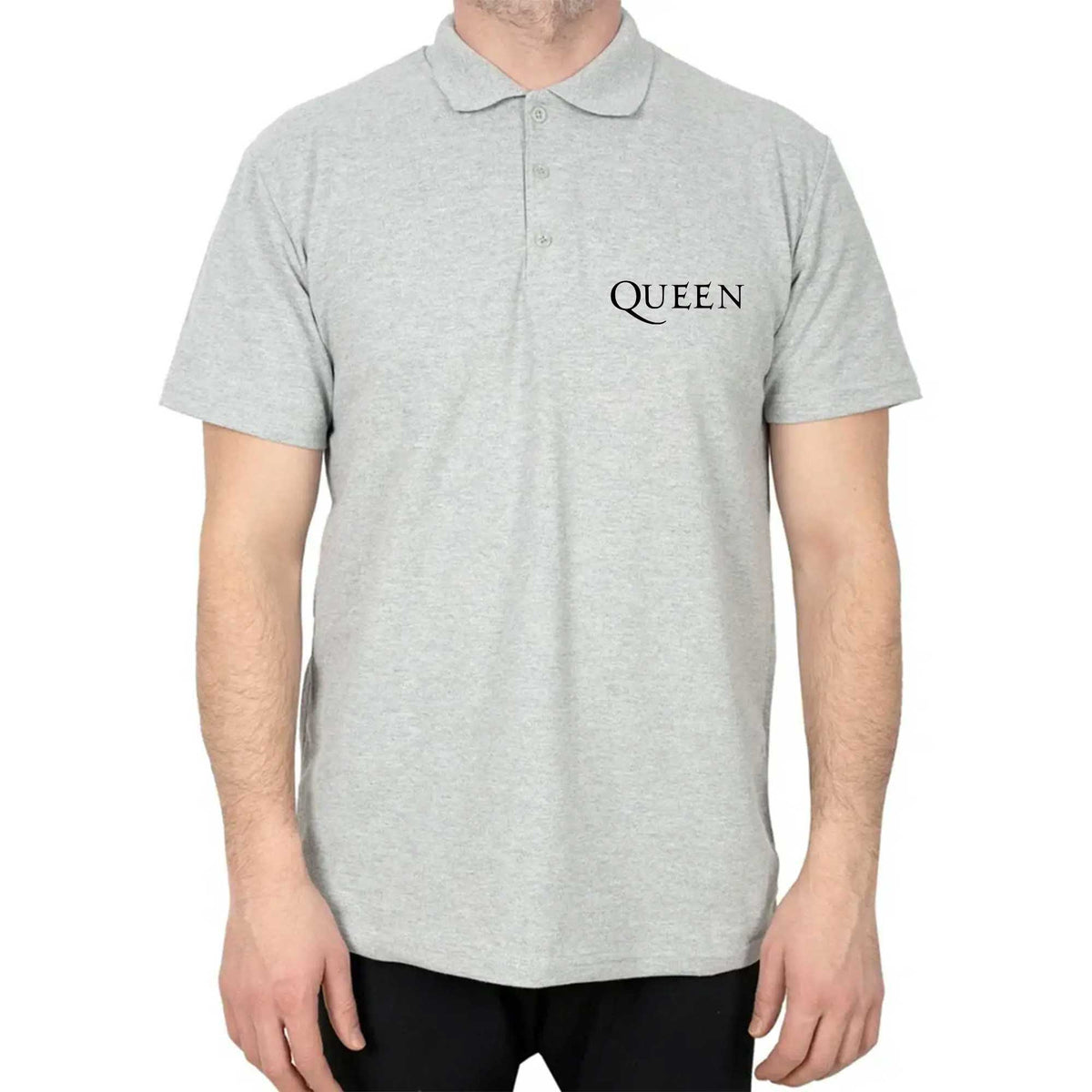 Queen Logo Polo Yaka Renkli Tişört