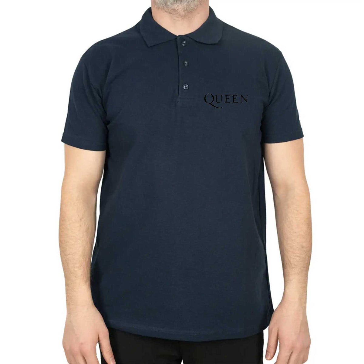Queen Logo Polo Yaka Renkli Tişört