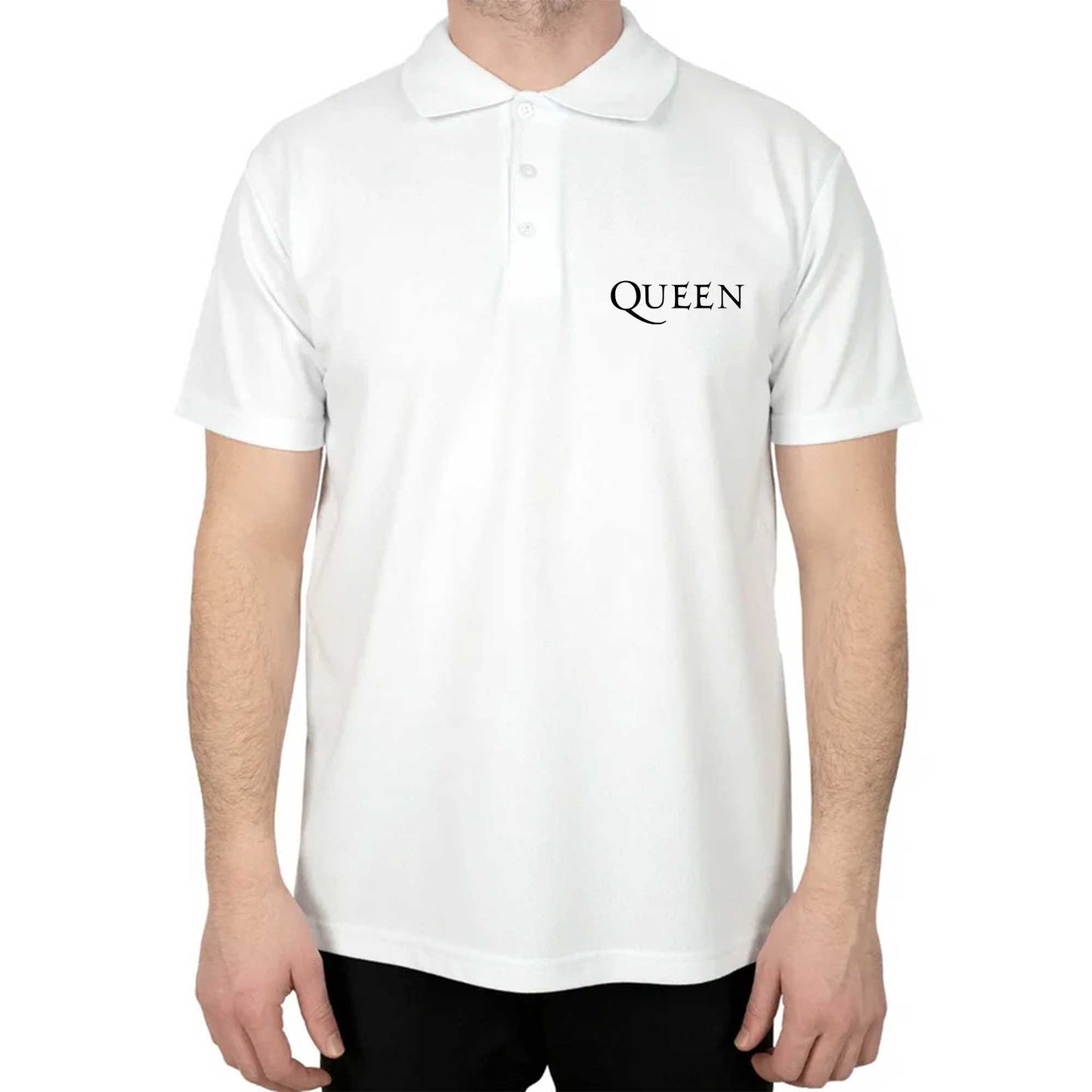 Queen Logo Polo Yaka Renkli Tişört