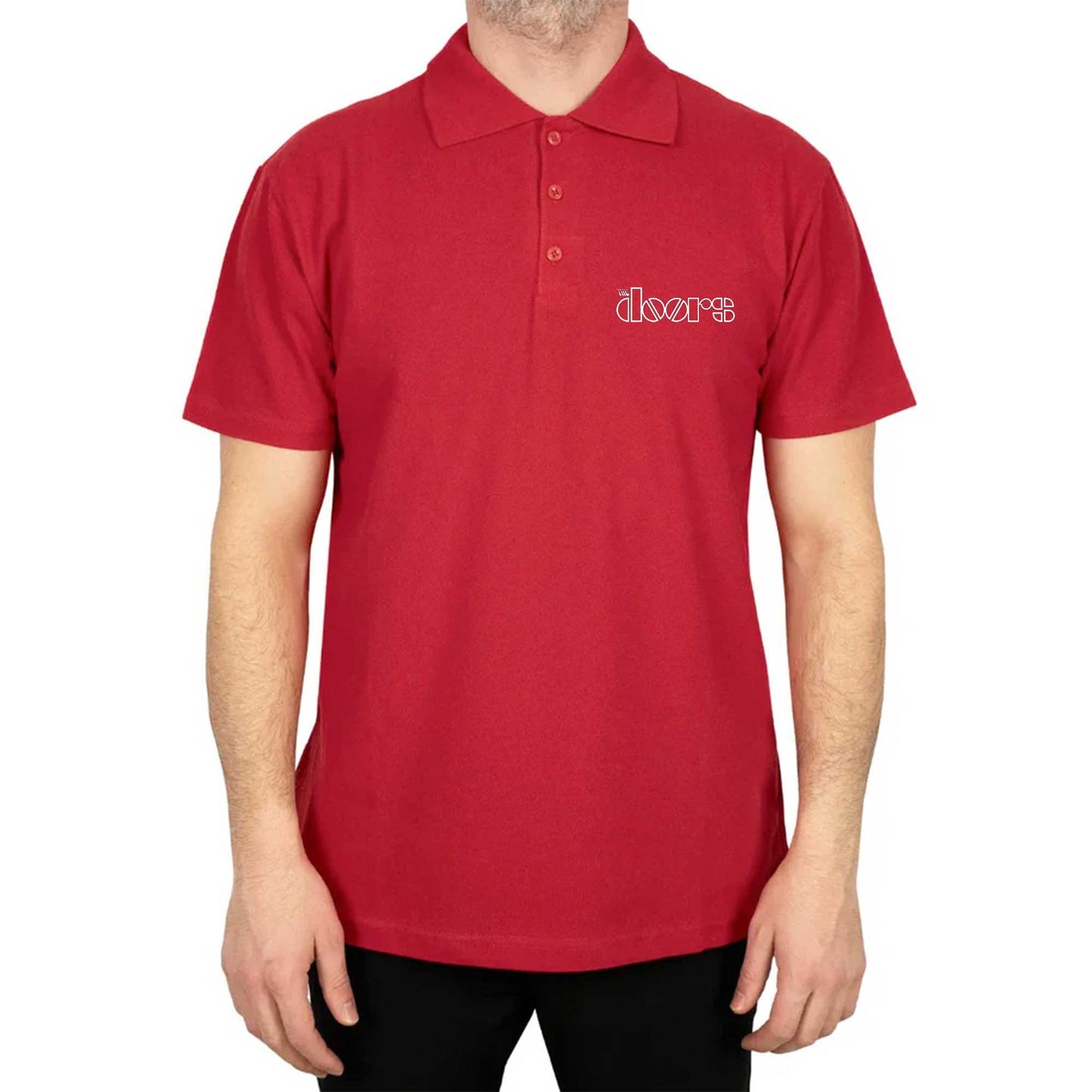 The Doors Outline Polo Yaka Renkli Tişört