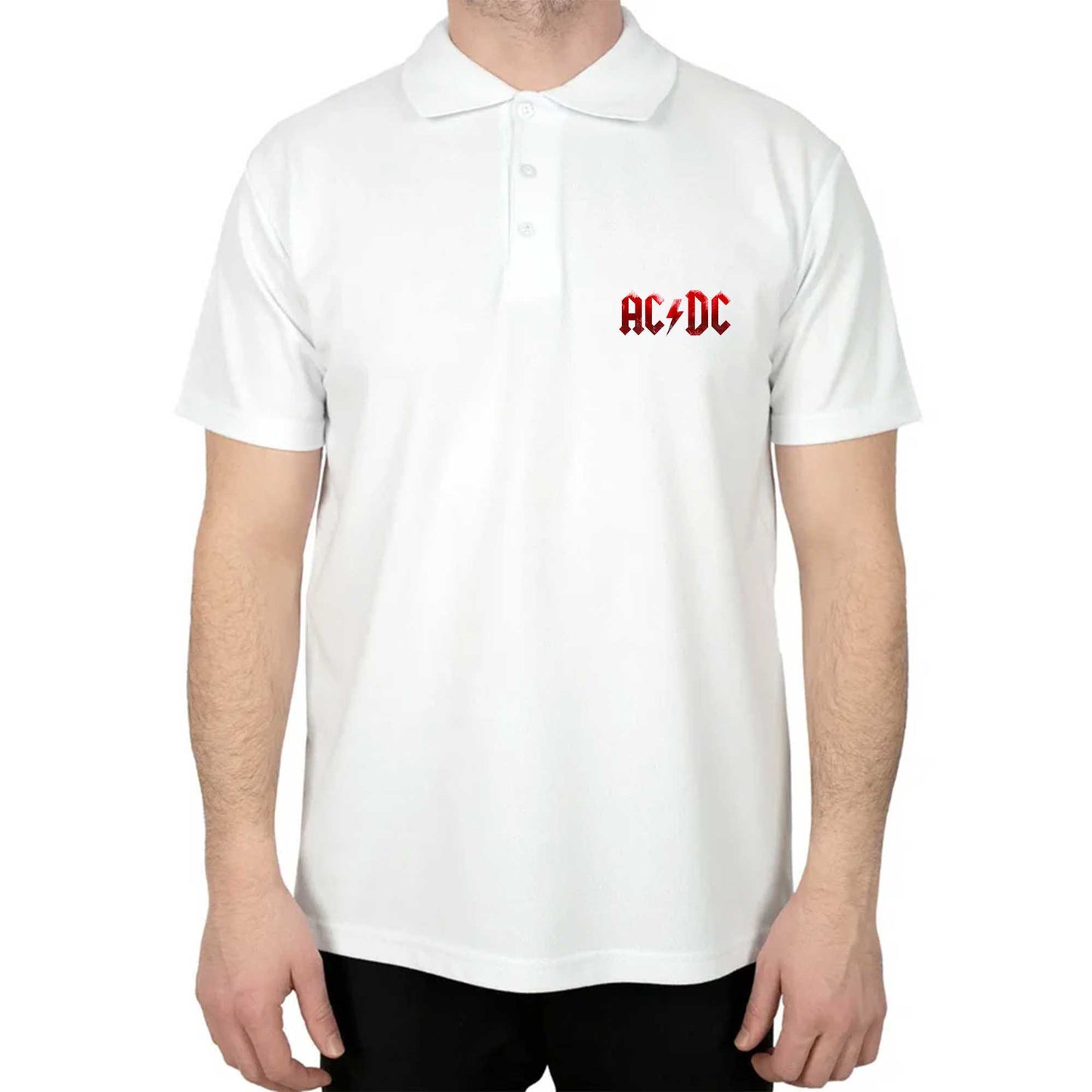 AC DC Distort Polo Yaka Renkli Tişört