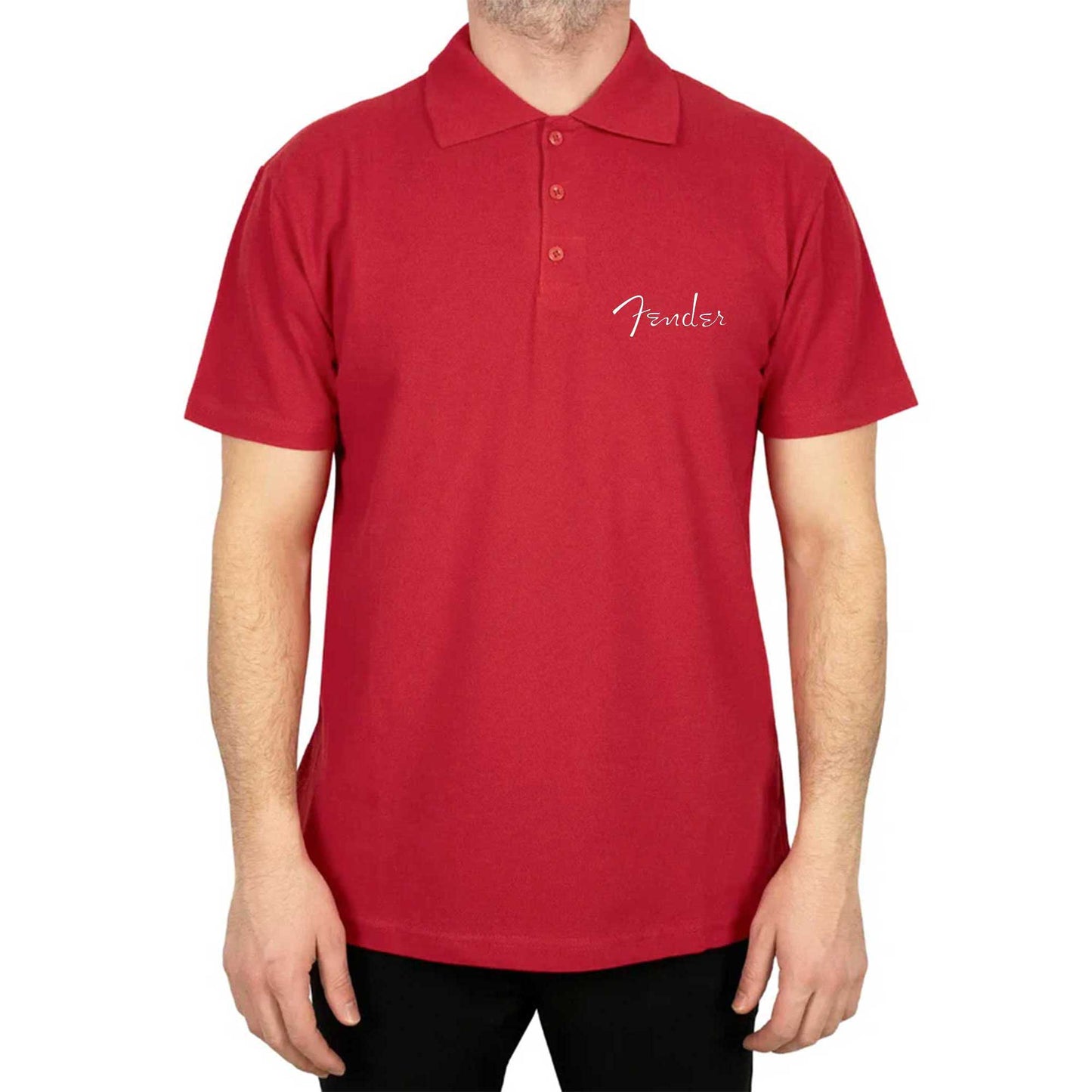 Fender Logo Polo Yaka Renkli Tişört