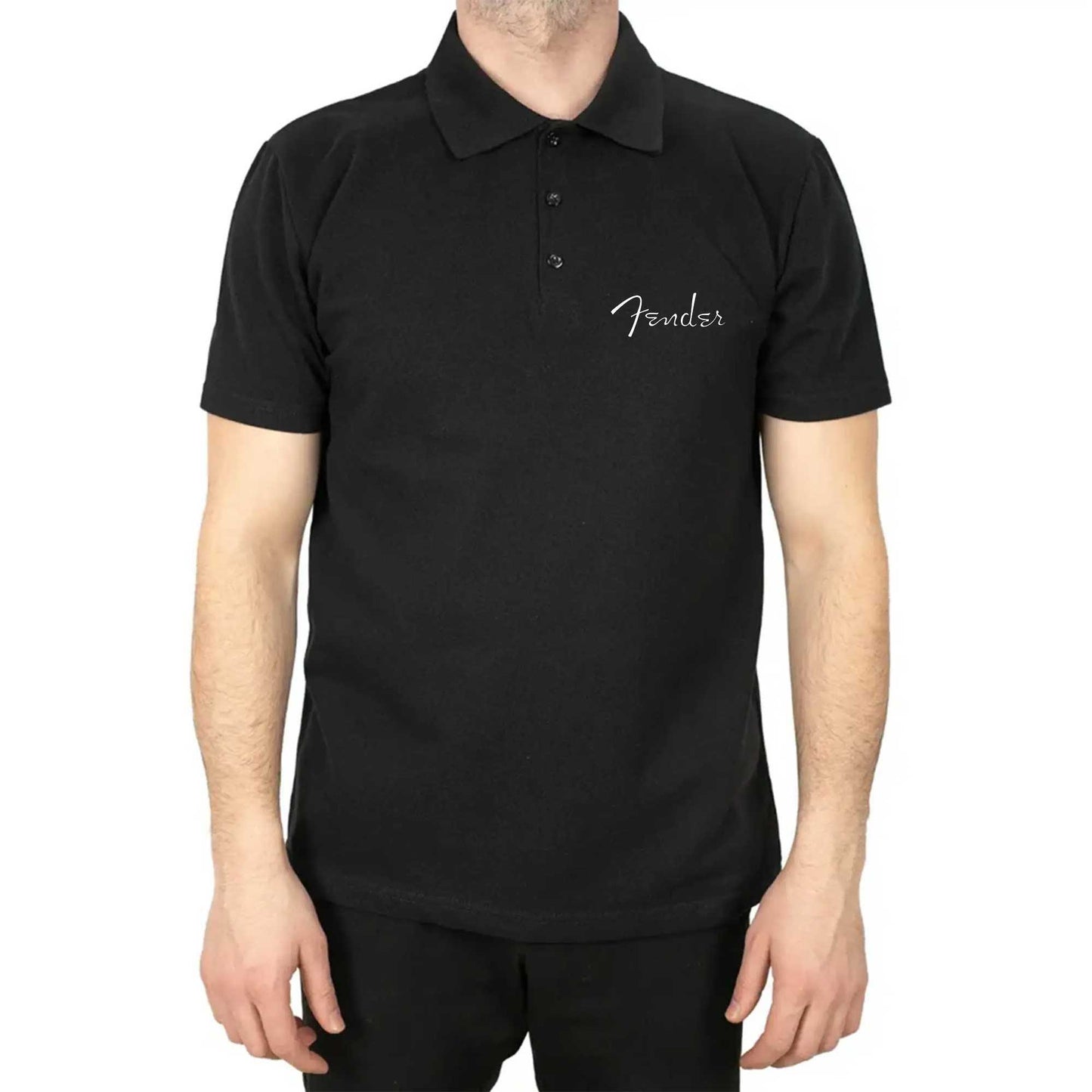 Fender Logo Polo Yaka Renkli Tişört