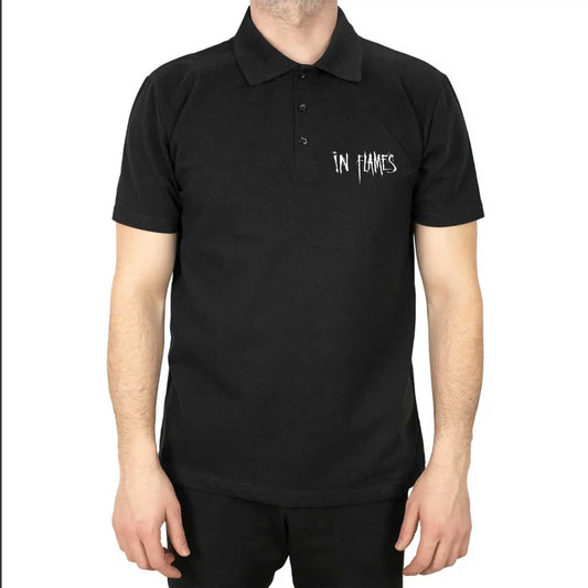 In Flames Logo Polo Yaka Renkli Tişört