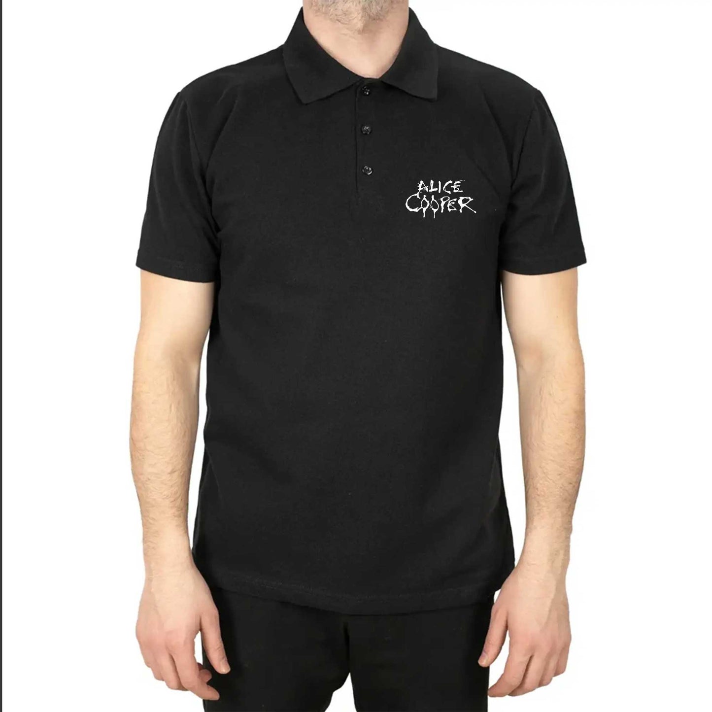 Alice Coper Logo Polo Yaka Renkli Tişört