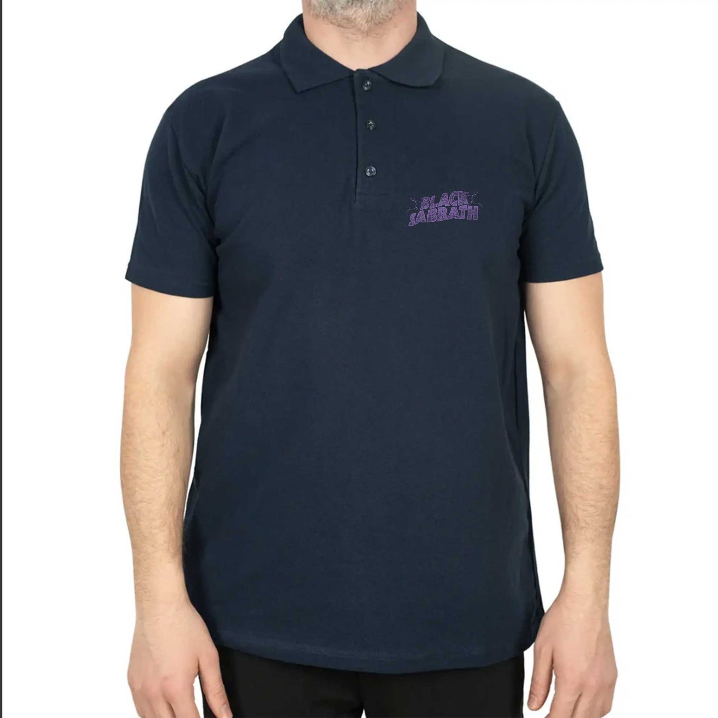 Black Sabbath Logo Polo Yaka Renkli Tişört