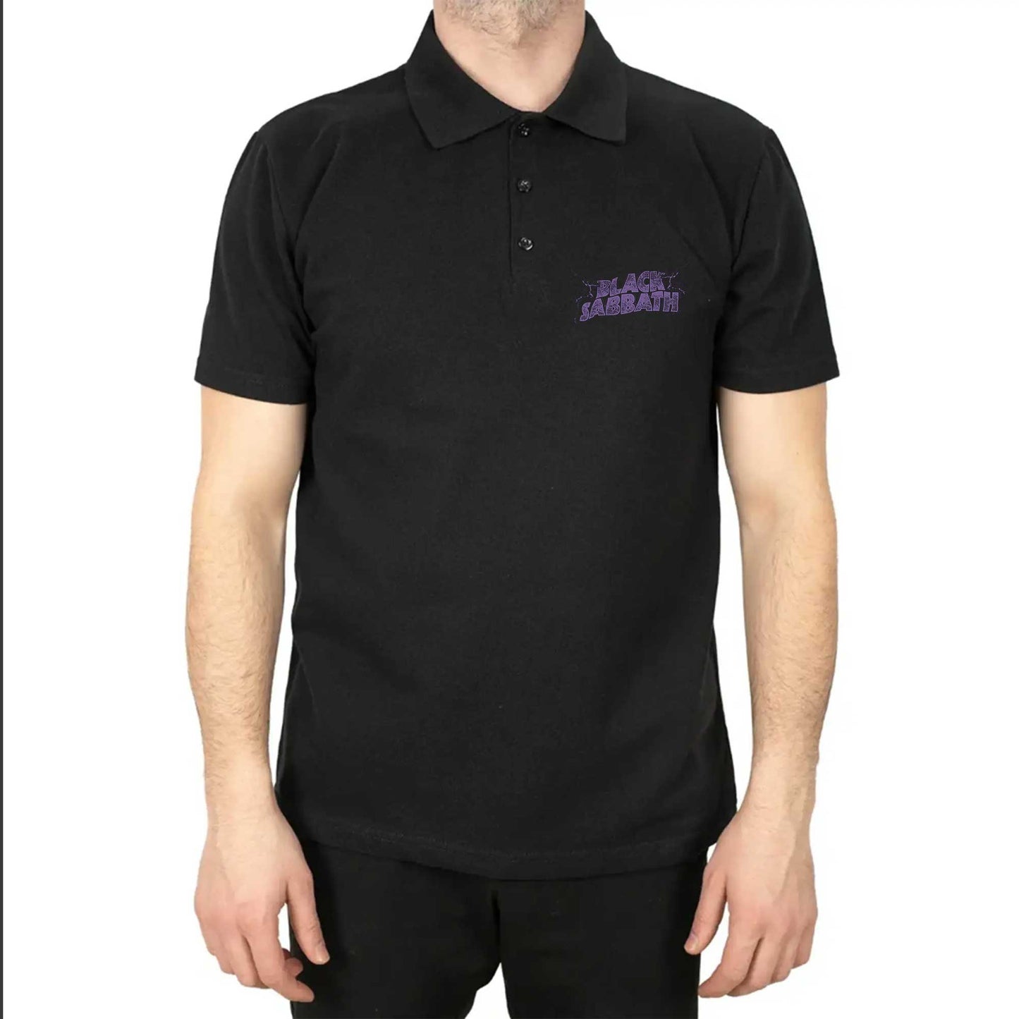 Black Sabbath Logo Polo Yaka Renkli Tişört