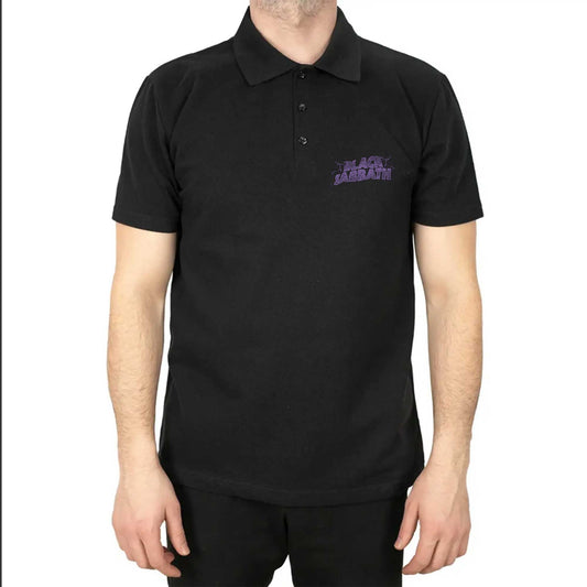 Black Sabbath Logo Polo Yaka Renkli Tişört