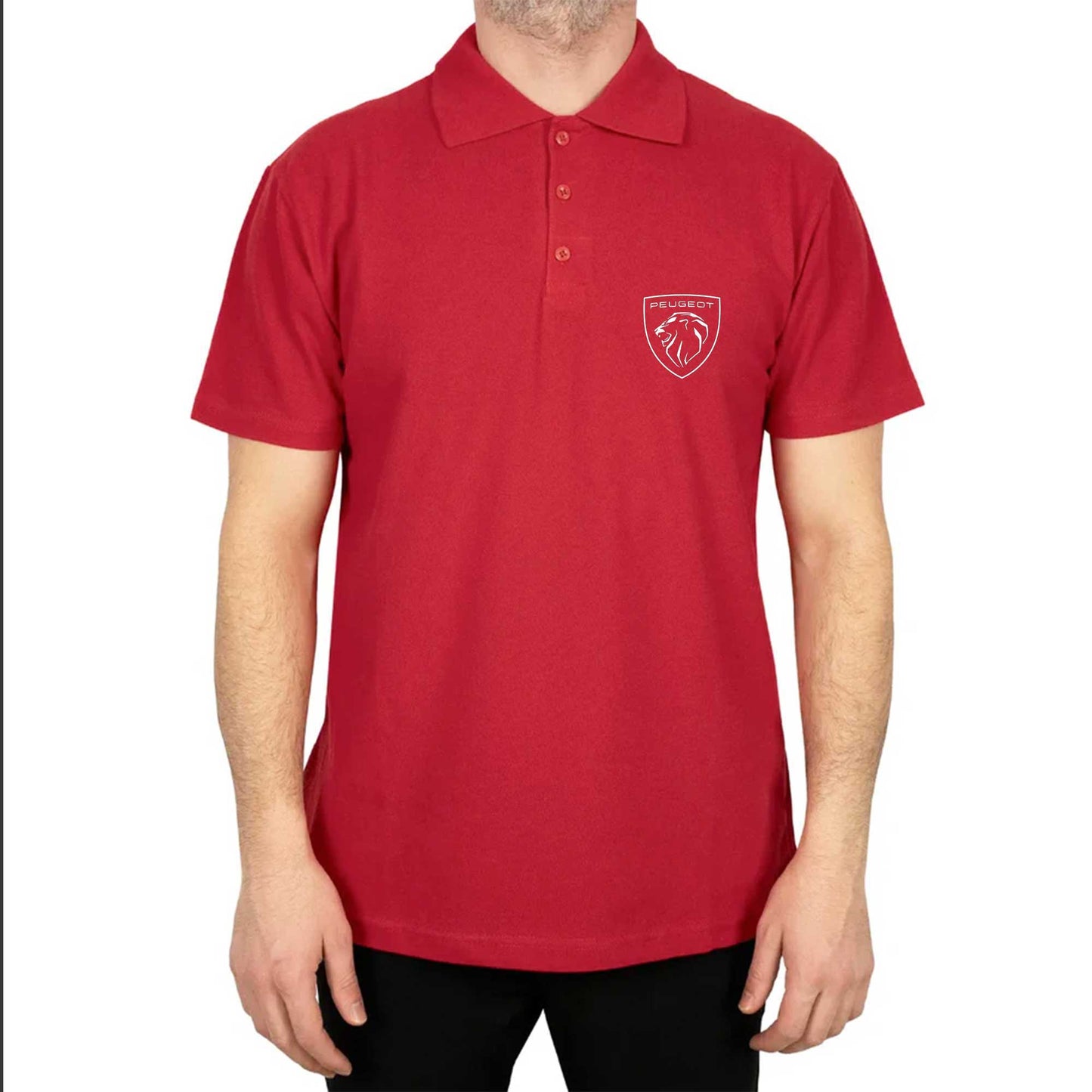 Peugeot Logo Polo Yaka Renkli Tişört