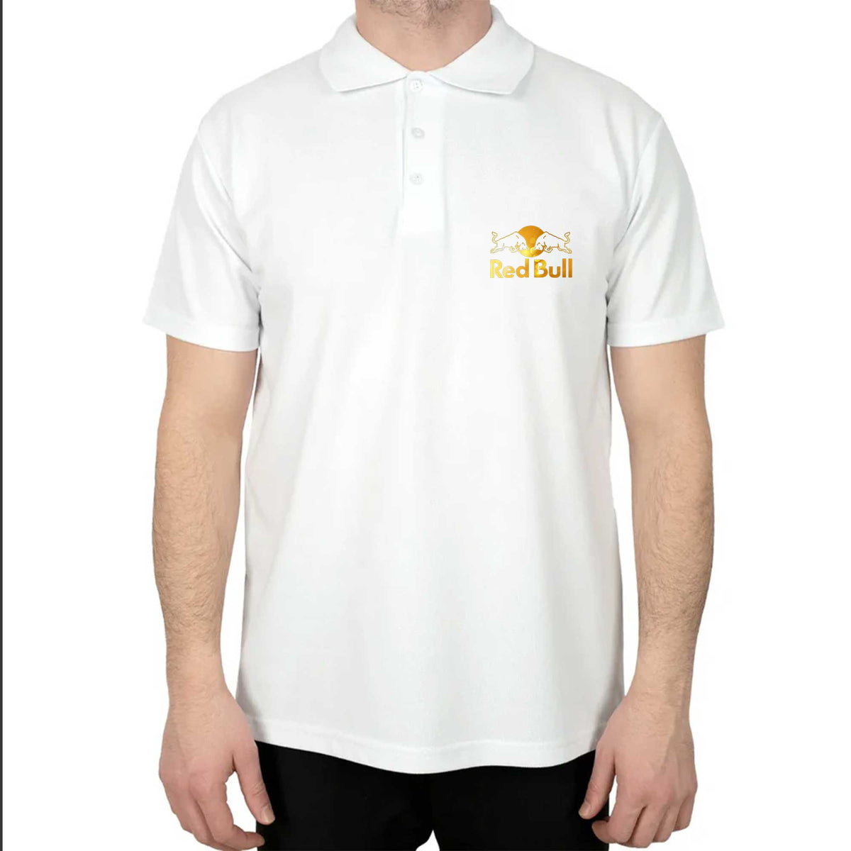 Redbull Gold Polo Yaka Renkli Tişört