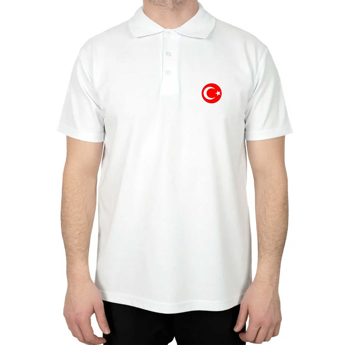 Ay Yıldız Polo Yaka Renkli Tişört