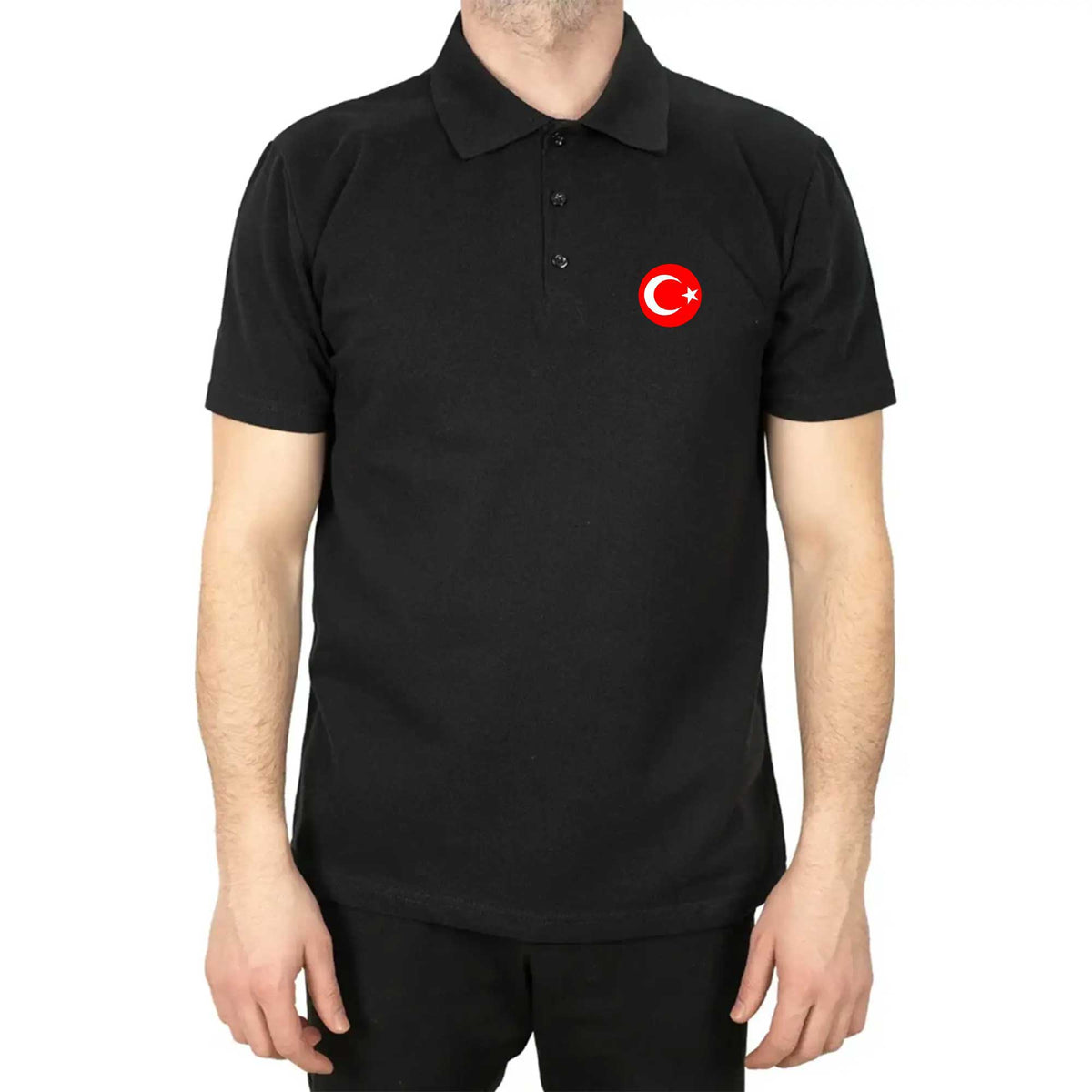 Ay Yıldız Polo Yaka Renkli Tişört