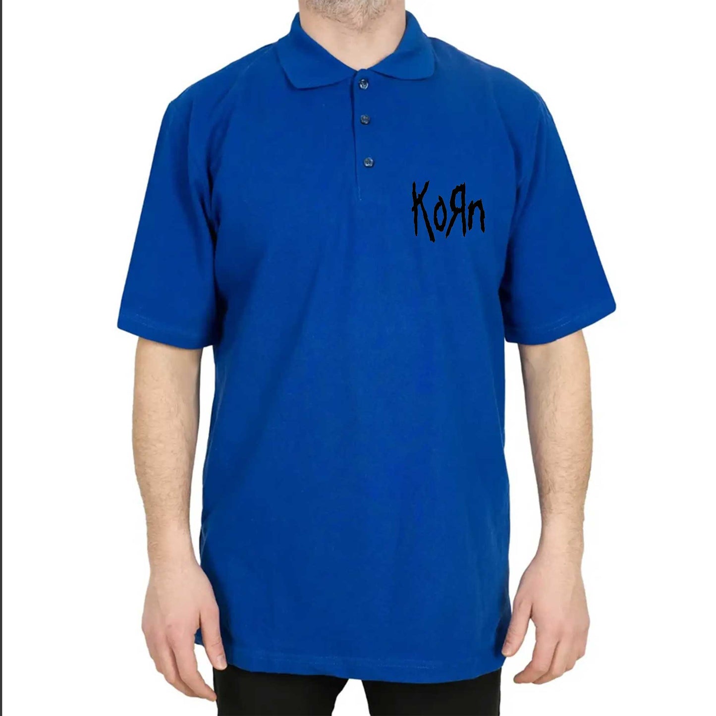 Korn Logo 2 Polo Yaka Renkli Tişört