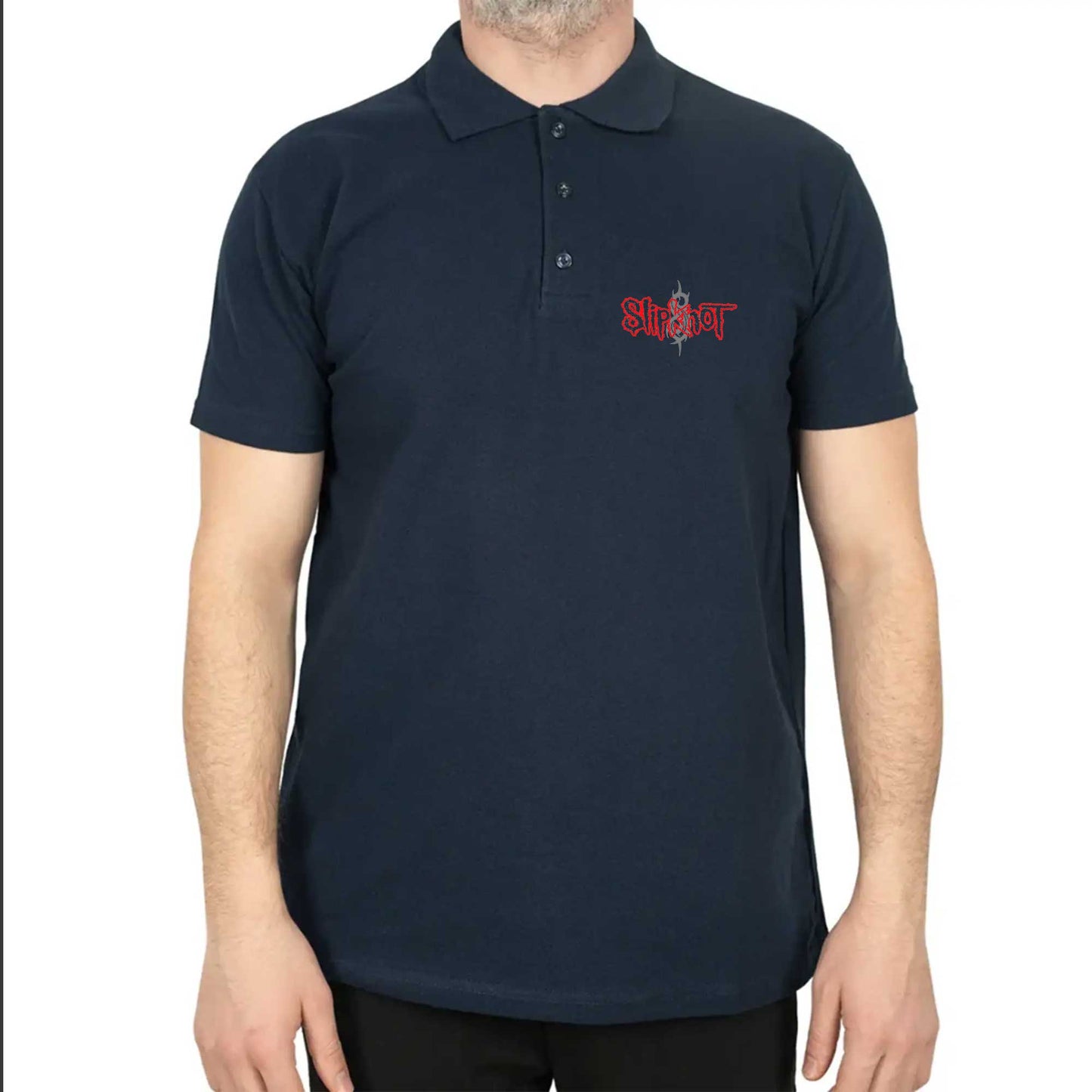 Slipknot Logo Polo Yaka Renkli Tişört