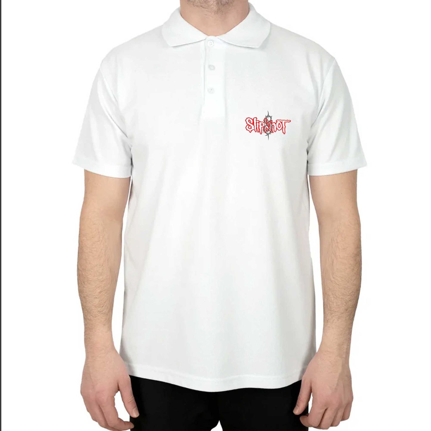 Slipknot Logo Polo Yaka Renkli Tişört