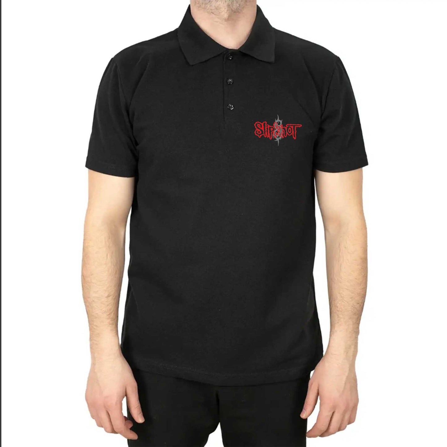 Slipknot Logo Polo Yaka Renkli Tişört