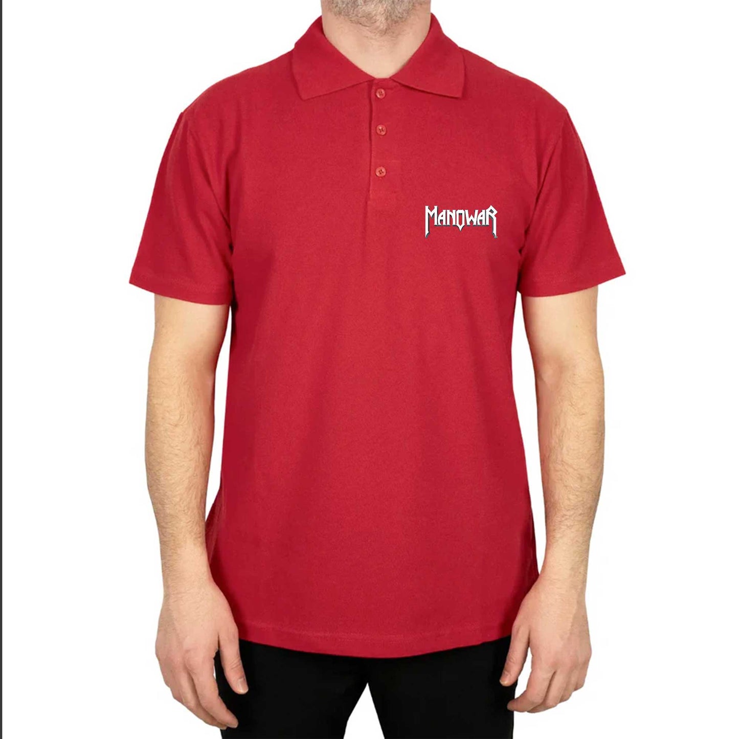 Manowar Logo Classic 2 Polo Yaka Renkli Tişört