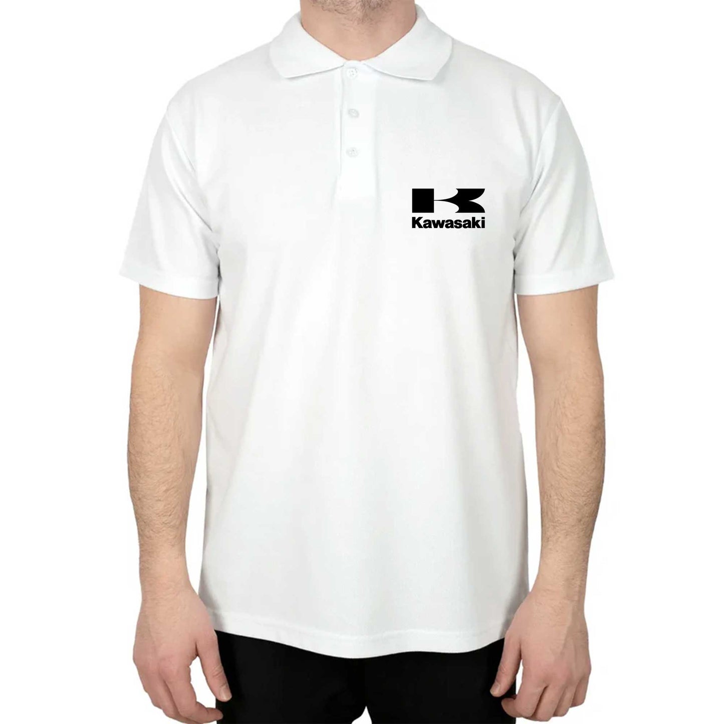 Kawasaki Logo Polo Yaka Renkli Tişört