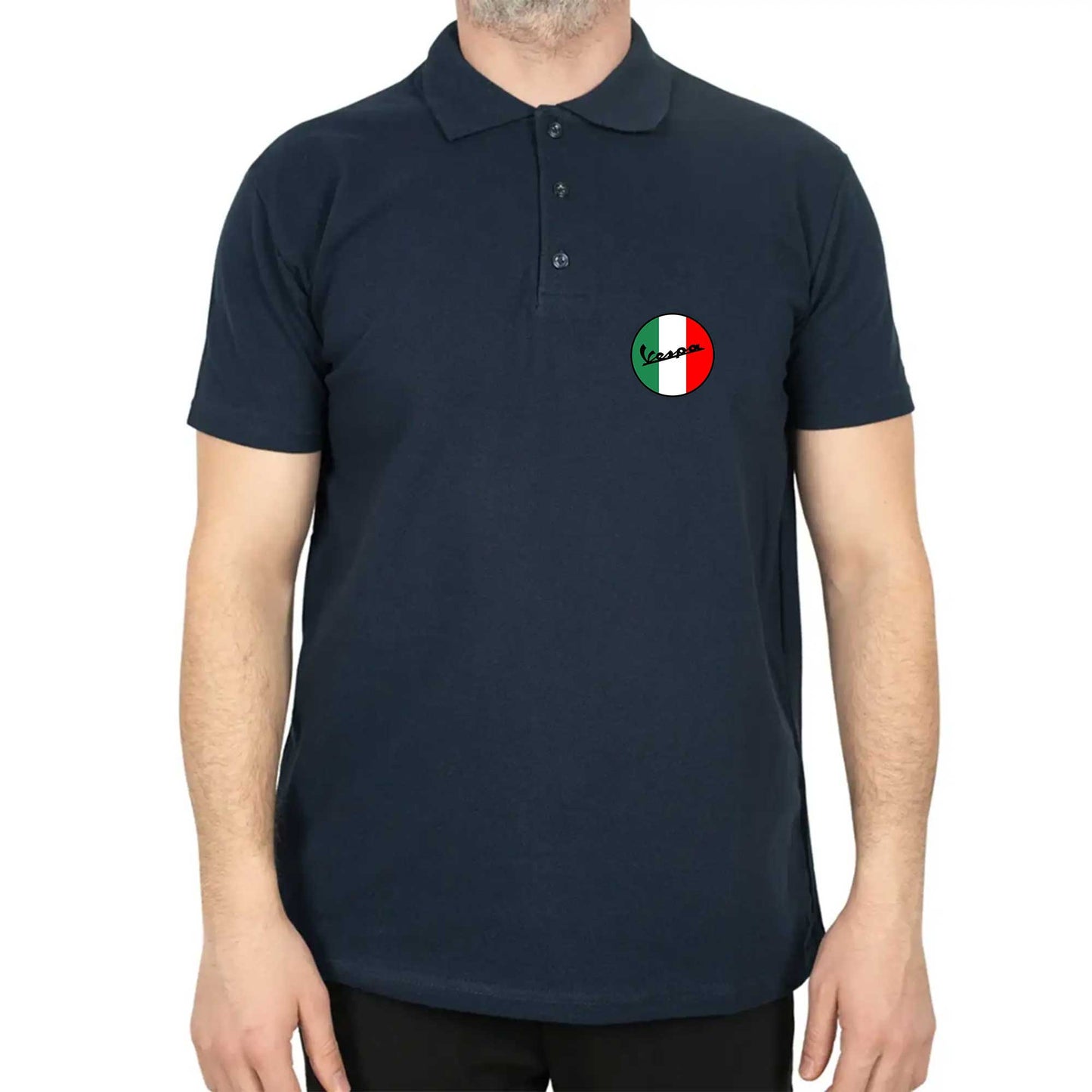 Vespa Logo Polo Yaka Renkli Tişört