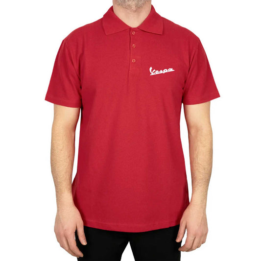 Vespa Logo 3 Polo Yaka Renkli Tişört