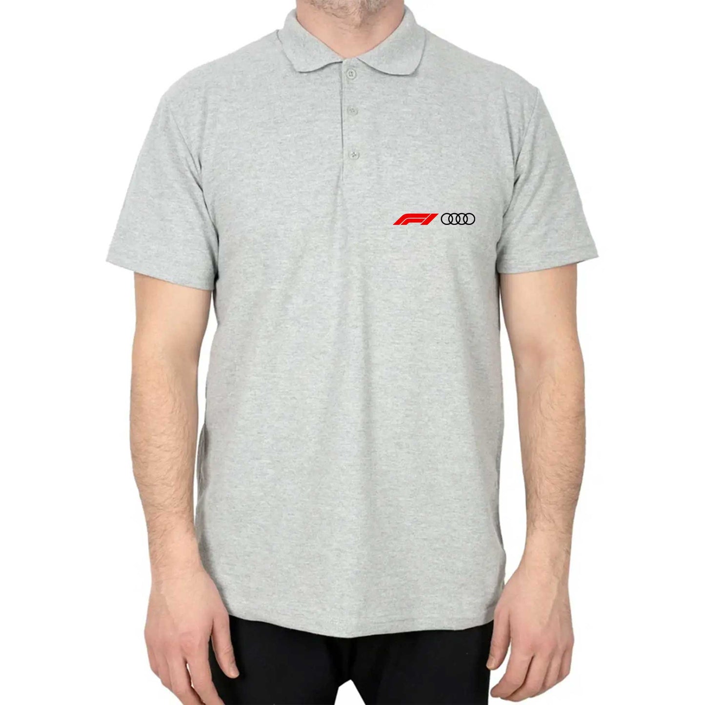 F1 Audi Logo Polo Yaka Renkli Tişört