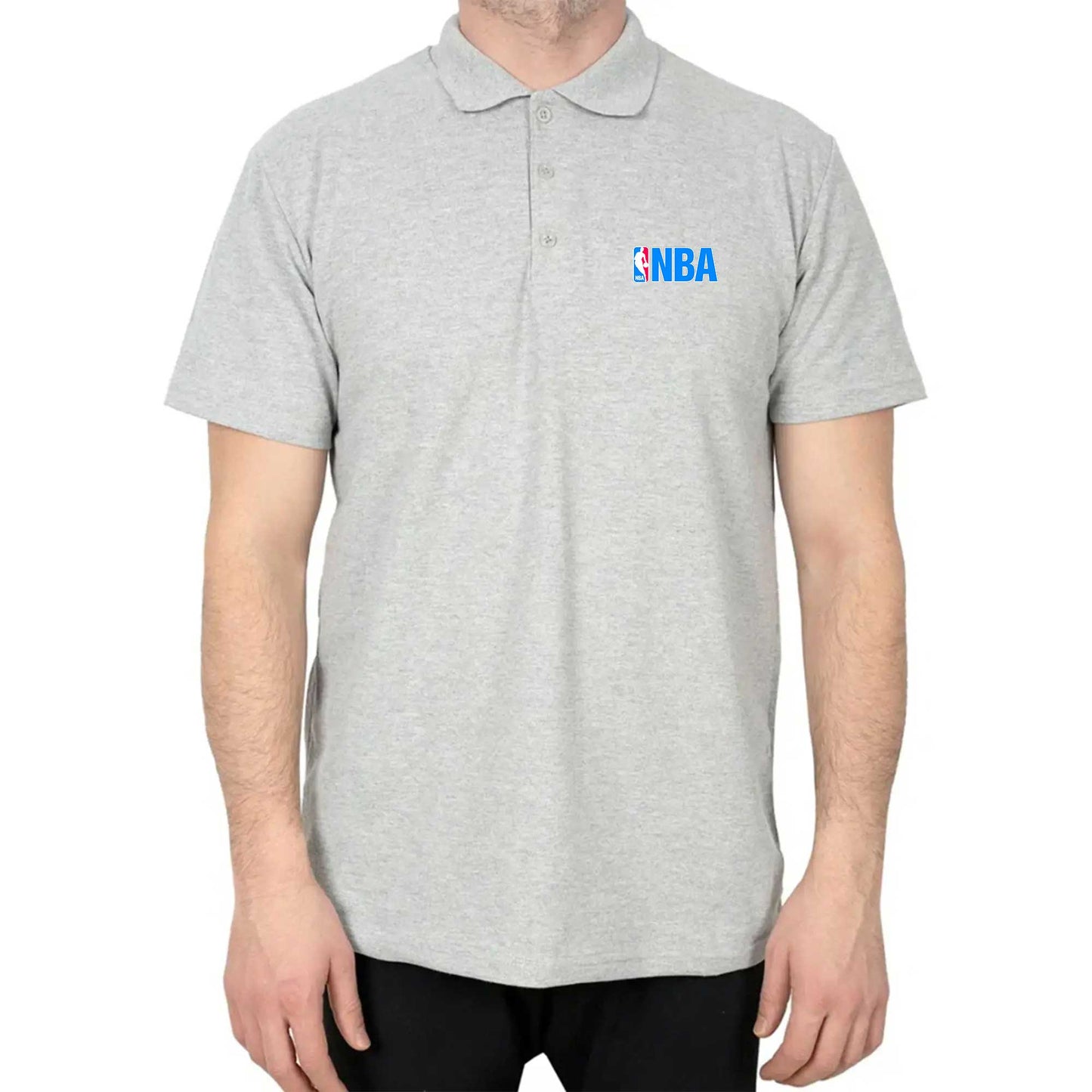NBA Logo Polo Yaka Renkli Tişört