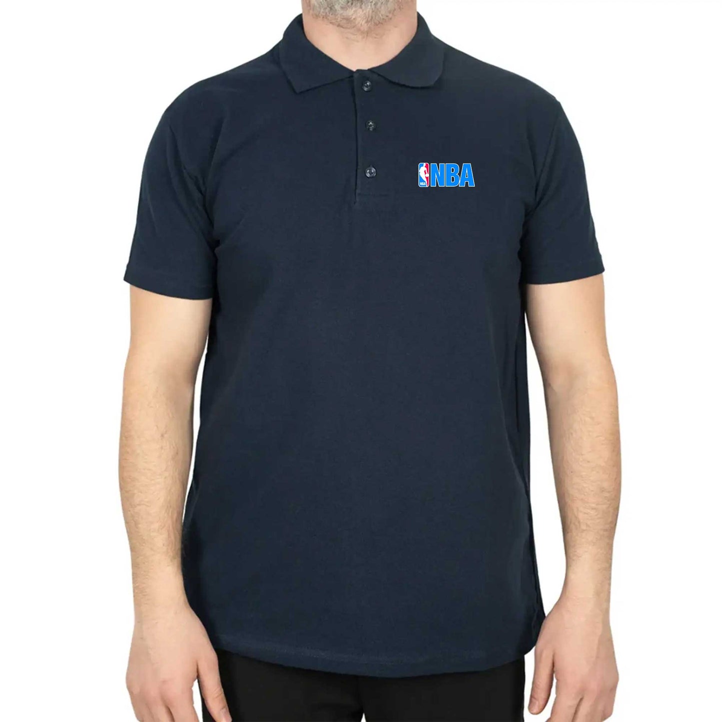 NBA Logo Polo Yaka Renkli Tişört