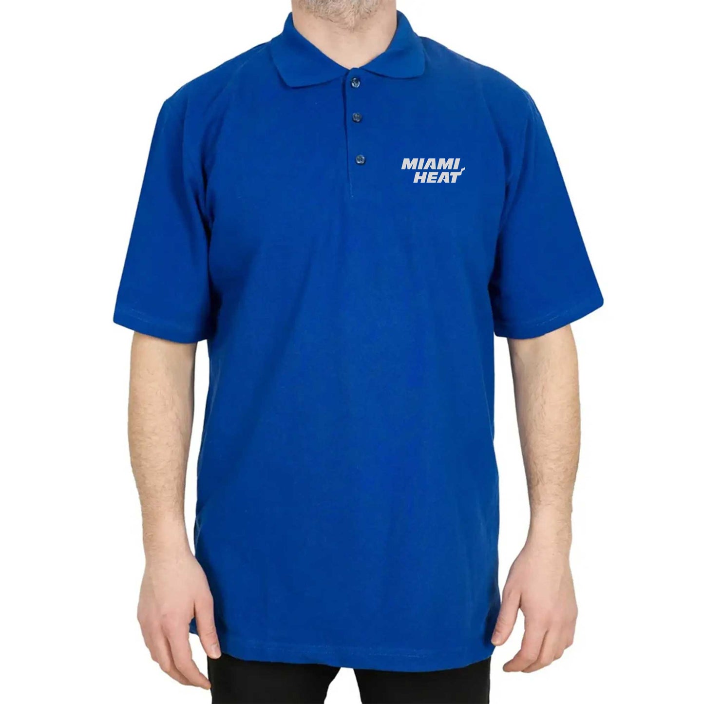 Miami Heat White Polo Yaka Renkli Tişört