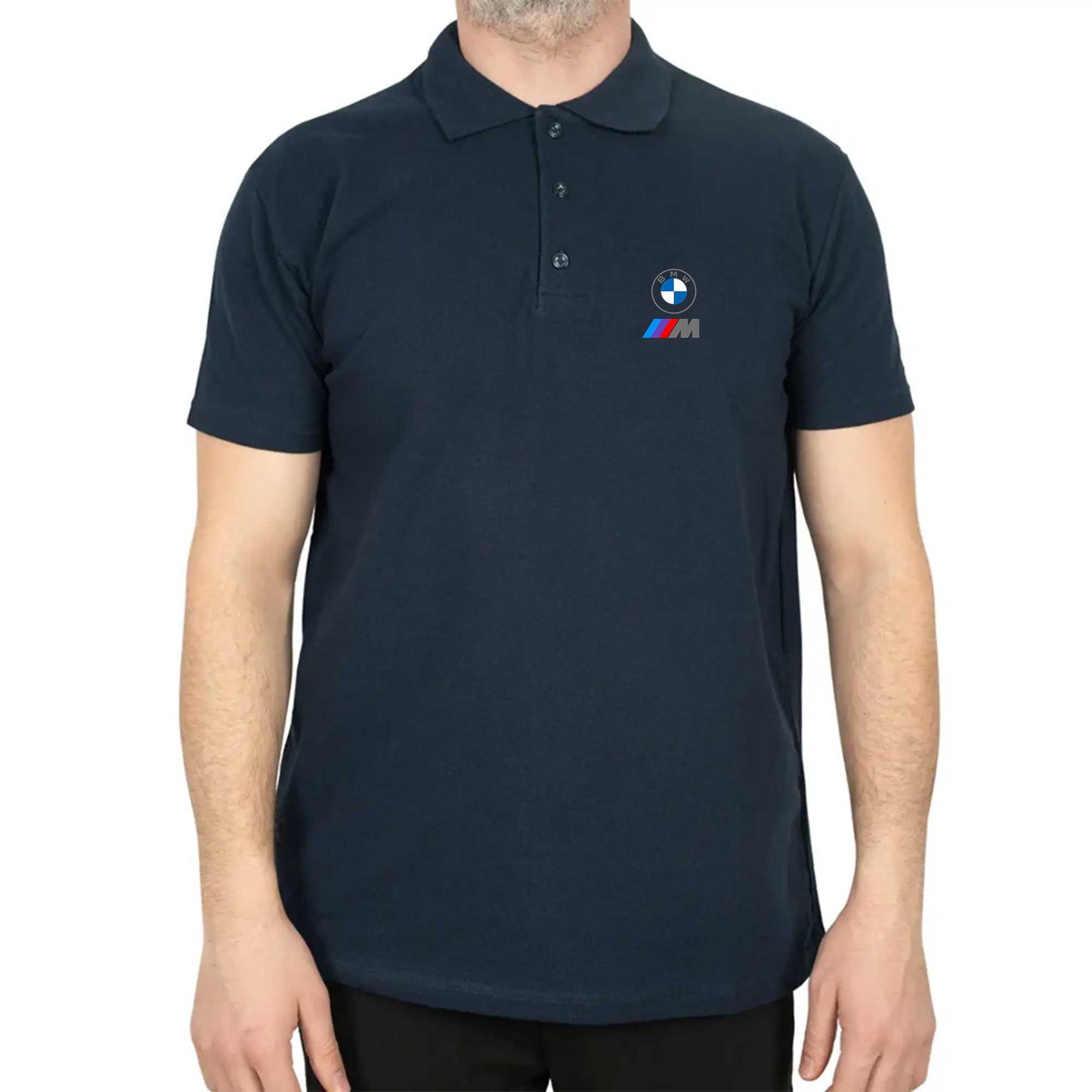 Bmw Logo M Power kalp üzeri Polo Yaka Renkli Tişört