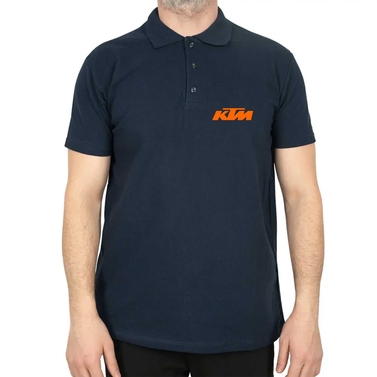 KTM Motocycle Orange Logo Polo Yaka Renkli Tişört