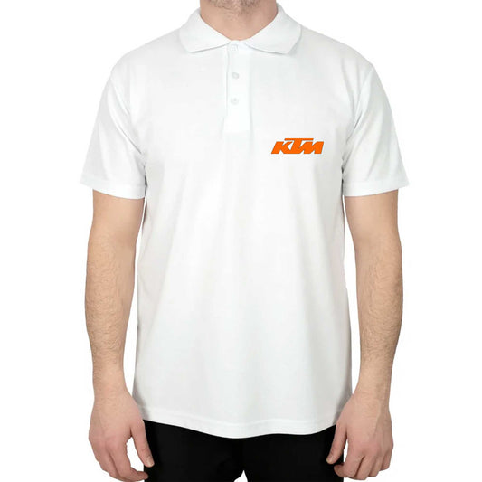 KTM Motocycle Orange Logo Polo Yaka Renkli Tişört