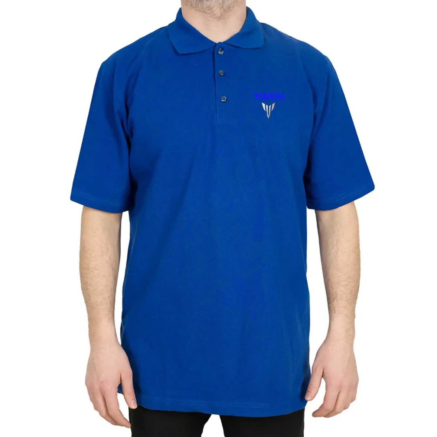 Yamaha MT07 Logo Blue Polo Yaka Renkli Tişört